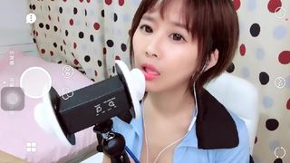 ASMR - Cute Asian Girl Ear Licking Sounds [2]