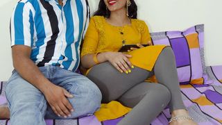 Indian hot whore Priya seduced step-brother by watching adult tape with him