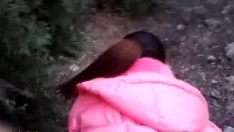 In the woods, I took off my gf's pants and started fucking her