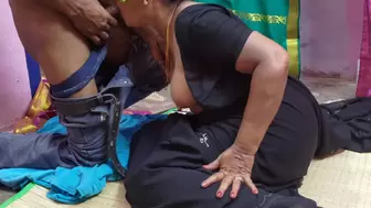 A ravishing aunty has painful sex with me