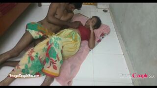 attractive telugu aunty hard core amateurs sex on the floor with her horny man