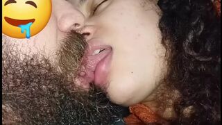 18 year cougar gets horny and wet while kissing juicy mature husband, yummy hot kiss‍