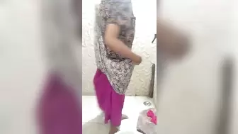 Indian aunty asked to watch her bathing -part 1