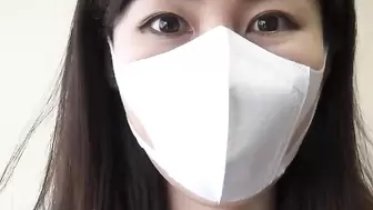 CUTE ASIAN WOMAN WEARS MASKS FOR YOU