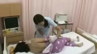 Fucks the doctor in front of his wife in the hospital room..