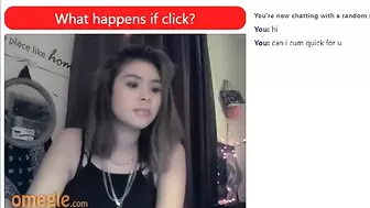 Horny asian teen starts masturbating until I cum on chat