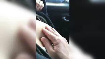 Playing With Asian Teen's Nipples in Car for All too See!