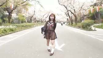 Mikan Cute Asian Student Flashes her Part6