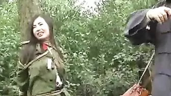 Chinese Army Girl Tied to Tree (BDSM, Whipping)