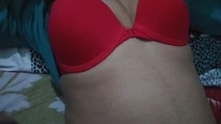 Cheating desi wife showing her boobs