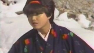 Vintage Japanese idol video with masturbation
