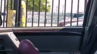 Women look parking lot work