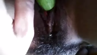 My Thais close up.of cucumber fuck