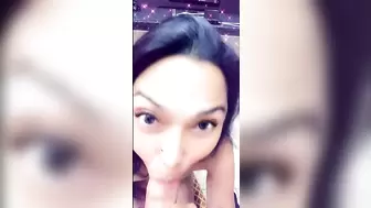 Asian babe gives amazing Snapchat Blowjob and swallows my cum