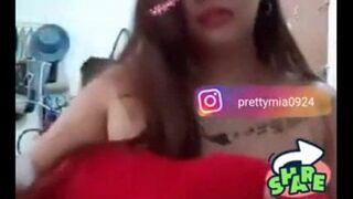 Pr3ttyM1a - Massive Boobs Tease, Dildo ORAL SEX & Ride