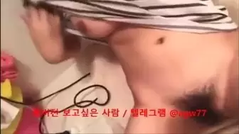 korea giant titties charming skank masturbates