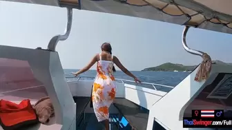 Rented a Boat for a Day and had Sex on it with his Japanese Teeny Gf