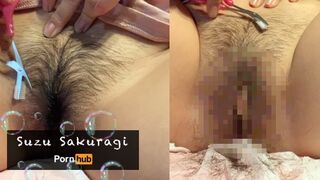Can you help me Clean my Hairy Vagina? - Suzu Sakuragi
