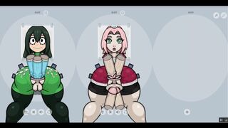 Fapwall [rule34 Cartoon Game] Sakura from Naruto is taking 6 Prick at once