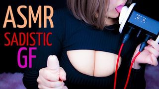Sadistic Gf Blow your Ears and gives a Strong Hand-Job for be a Bad Man -ASMR- Role Play