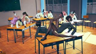 6 SchoolGirls & two Teachers Tribbing Orgy